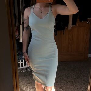 Crisscross Back Mid-length Dress